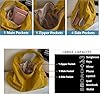 ALANTOP Large Nylon Hobo Shoulder Bag for Women, Lightweight Crescent Tote with Zipper Closure, Water-Resistant Casual Handbag for Travel, Shopping, and Daily Use (Yellow) #2