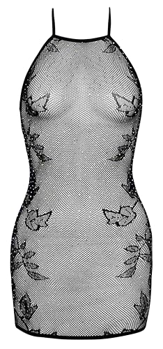 Robe fantaisie noire Cottelli en taille unique S à L pour femme