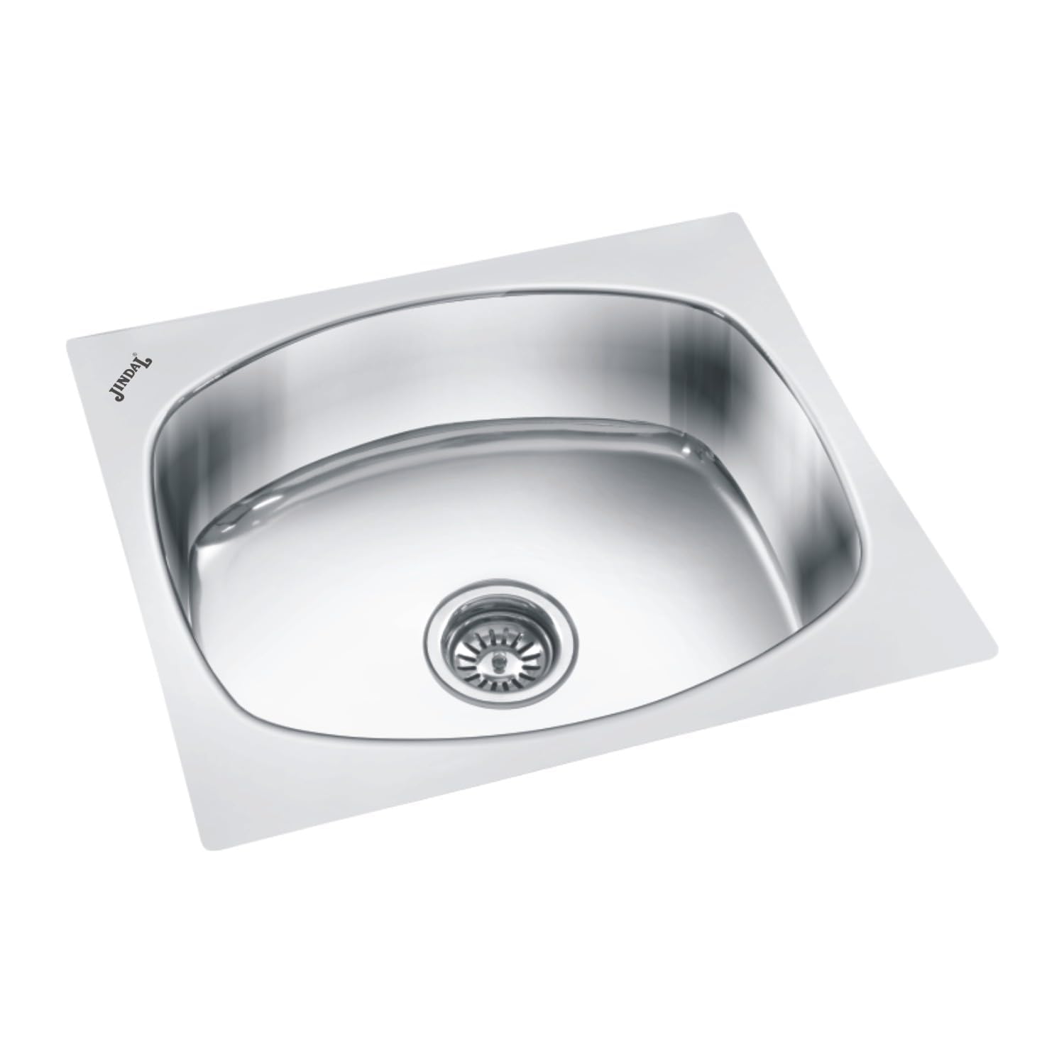 Single Bowl Stainless Steel 20x17x9 Inch Oval Kitchen Sink - 18.5x15.5 Inch Bowl Size - Glossy Finish