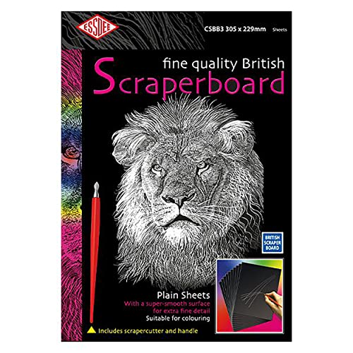 ESSDEE British Scraperboard 305 x 229 mm (Pack of 5 Sheets)