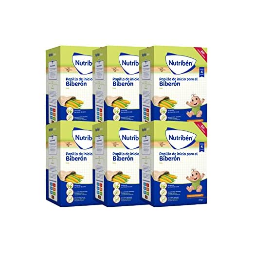Nutribén Papilla de Inicio al Biberón | Alimento para Bebés a partir de 4 meses | Sin azúcares añadidos | Sin aceite de palma | Paquete de 6 unidades de 600g | 3600g
