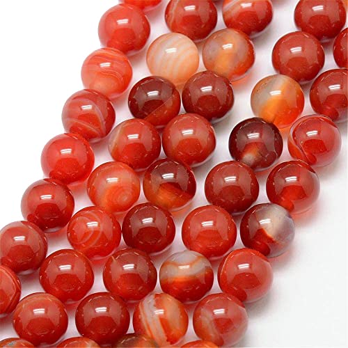 Natural Gemstone Stripes Lace Agate Beads, 8 mm 6 mm 4 mm, Polished and Matt - Image 2