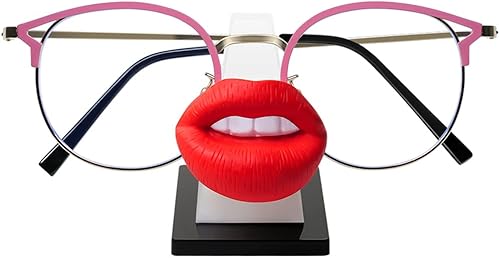 Hotlips - Soporte de exhibición para lentes de sol, lentes de sol, forma de nariz, pedestal, labios de sonrisa