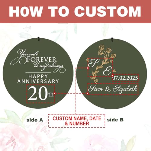 Image of ASTARIN 20th Tree of Life Wind Chimes, Personalized Wind Chimes for Cople Women Men, Couple Gifts for Keepsake, Deep Tone Windchime Romantic Gift