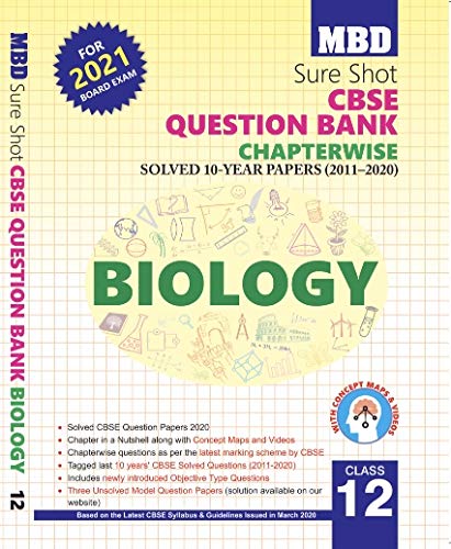 MBD Sure Shot CBSE Class 12 Biology Chapterwise Question Bank Session 2023 [Paperback] V K Khosla