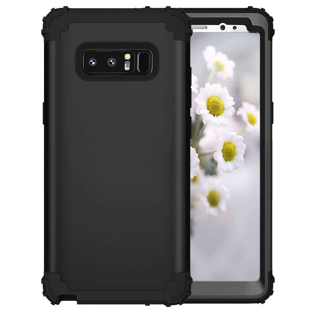 Phone Case for Samsung Galaxy Note 8 Hard Cover Shockproof Soft Silicone Bumper Hybrid Three Layer Heavy Duty Protective Cell Accessories Glaxay Note8