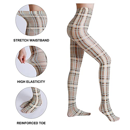 Image of Sahabowi Women Tights, Sheer High Waist Pantyhose, Vintage Control Top Stockings