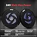 Pyle Waterproof Marine Speakers, 6.5 Inch Low-Profile Slim Mount 240 Watt Speaker Pair with Built-in Blue LED Lights, Weather-Resistant, ABS Grille, Ideal Waterproof Speaker for Boats & Powersports