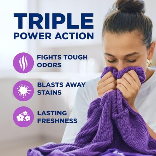 Image of ARM & HAMMER Plus OxiClean with Odor Blasters Liquid Laundry Detergent, Laundry Odor Remover, Attacks Stains, Fresh Burst Scent, 122 Loads, 158.6 Fl Oz
