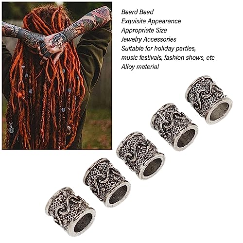 Grânulo de Barba Em Liga, Contas de Barba Em Runas de Vikings, Contas de Barba para Pulseiras, Colar