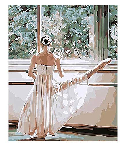 pittura fai da te con numeri per adulti principianti, due ballerini