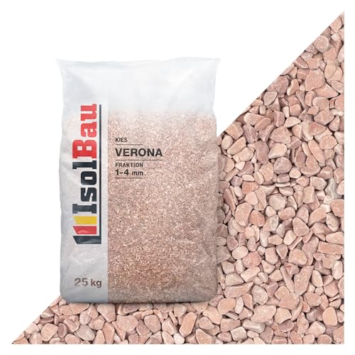 Isolbau - Zierkies 25 kg - Marmorkies 1-4 mm - Deko-Steine für Garten, Steinteppich, Aquariumkies, Ziersplitt Natursteine Gartenkies Wegkies Teichkies...