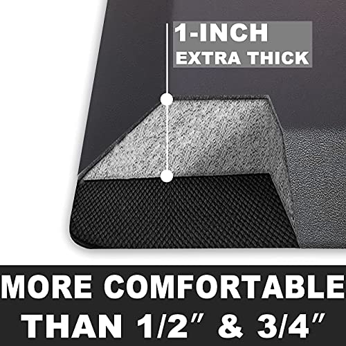 1" Extra Thick Anti Fatigue Floor Mat,Kitchen Mat, Standing Desk Mat – Comfort At Home, Office, Garage - Advanced Pu Foam - Not Pvc!!! (Black, 20X30X1-Inch) #TOP2