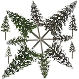 Gatuida Modellbäume Aus Kunststoff Kleiner Kiefer Mikrolandschaft Selbstgemacht Weihnachtsdekor 12 Stück Miniatur Baumsortiment Für Mikroszene Und Gartendeko
