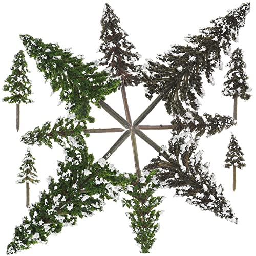 Gatuida Modellbäume Aus Kunststoff Kleiner Kiefer Mikrolandschaft Selbstgemacht Weihnachtsdekor 12 Stück Miniatur Baumsortiment Für Mikroszene Und Gartendeko