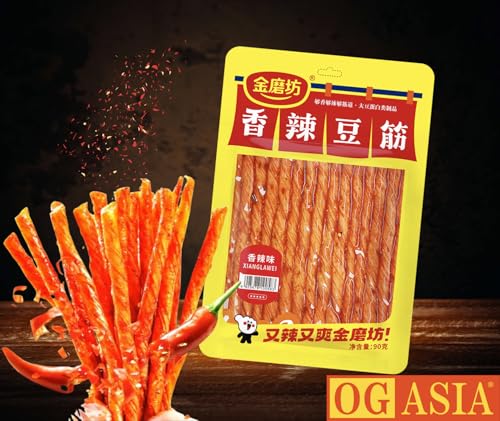 GOLDEN MILL SoyBean Sticks Hot & Spicy – Veganer Protein Snack auf Sojabohnen Basis – asiatische Schärfe – OG ASIA – 90g