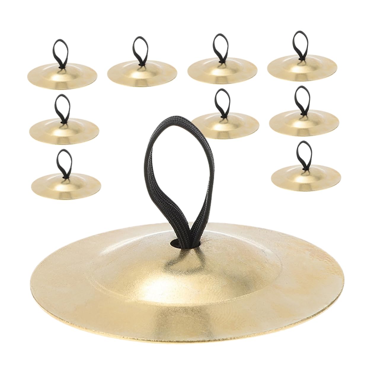 NULYLU 10pcs Mini Cymbals Musical Finger Cymbals for Belly Dancing Stage Use Band