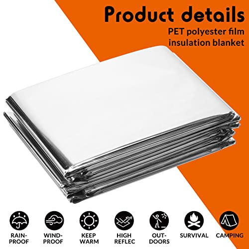 24 Packs High Silver Reflective Mylar Film Sheets 83 X 51 Inch Plant Garden Greenhouse Mylar Roll Covering Foil Sheets For Grow Room Plant Growth Outdoor Survival Camping First Aid #TOP2