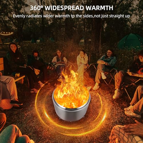 27 Inch Smokeless Fire Pit, Portable Outdoor Fire Pit with Removable Stand and Ash Pan, Perfect for 4-6 People Bonfire, Camping, Picnic, Family Gatherings for Garden