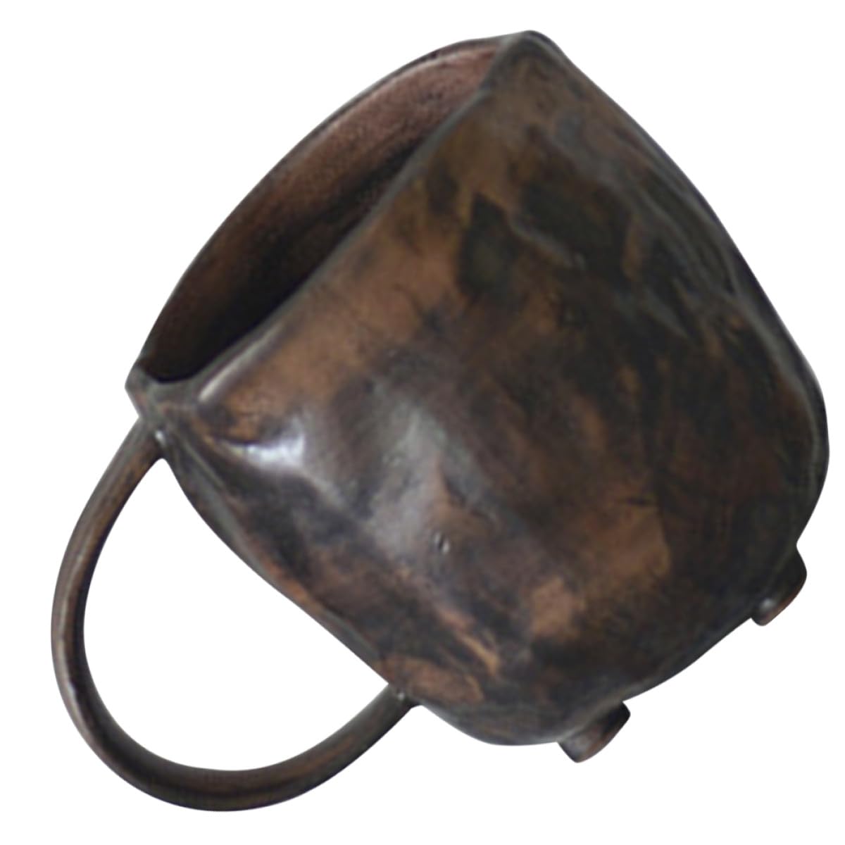 Vintage Tasse 300ml aus Keramik mit Dekorativem Design | Handbecher, Keramik Haferflockenbecher, Schwarz, Einfache Reinigung, Japanischer Stil