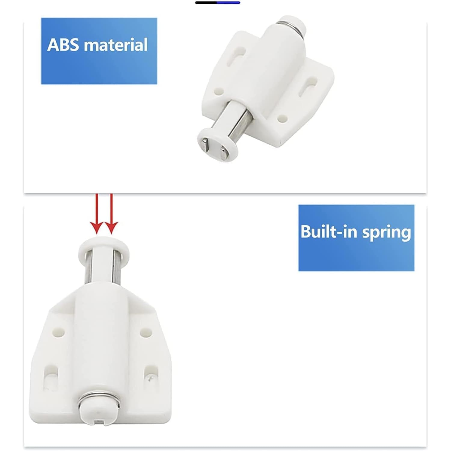 Greluma 4Pz Chiusura Magnetica A Pressione Per Armadi - Apertura A Toccco, Senza Maniglie, Per Porte E Cassetti