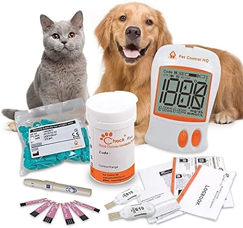 Blood Sugar Glucose Monitor Dogs/Cats + 50 Extra Strips