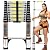DIMKO Folding Telescoping Ladder 12.5 FT, Aluminum Extendable Ladder with 2 Detachable Hooks, Retractable Telescopic Extension Ladder for Indoor Or Outdoor, Lightweigh Collapsible Telescoping Ladders