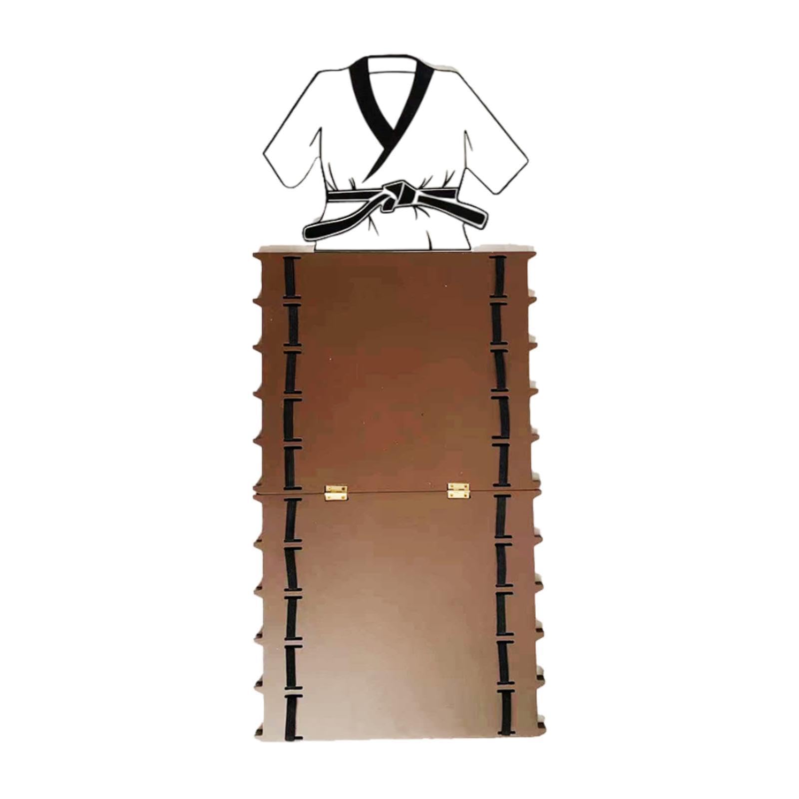 RNXRZANK Karate Belt Display Rack Wall Mount Belt Rack Display Stand Belt Organizer