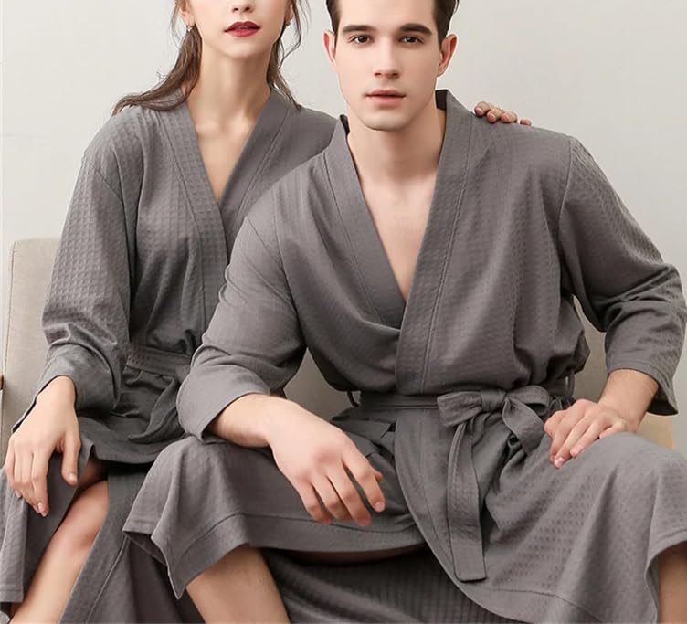 REHJJDFD Męski szlafrok kąpielowy kimono ręcznik szlafrok damski seksowny szlafrok z dekoltem w serek domowe szlafroki bielizna nocna miłośnicy