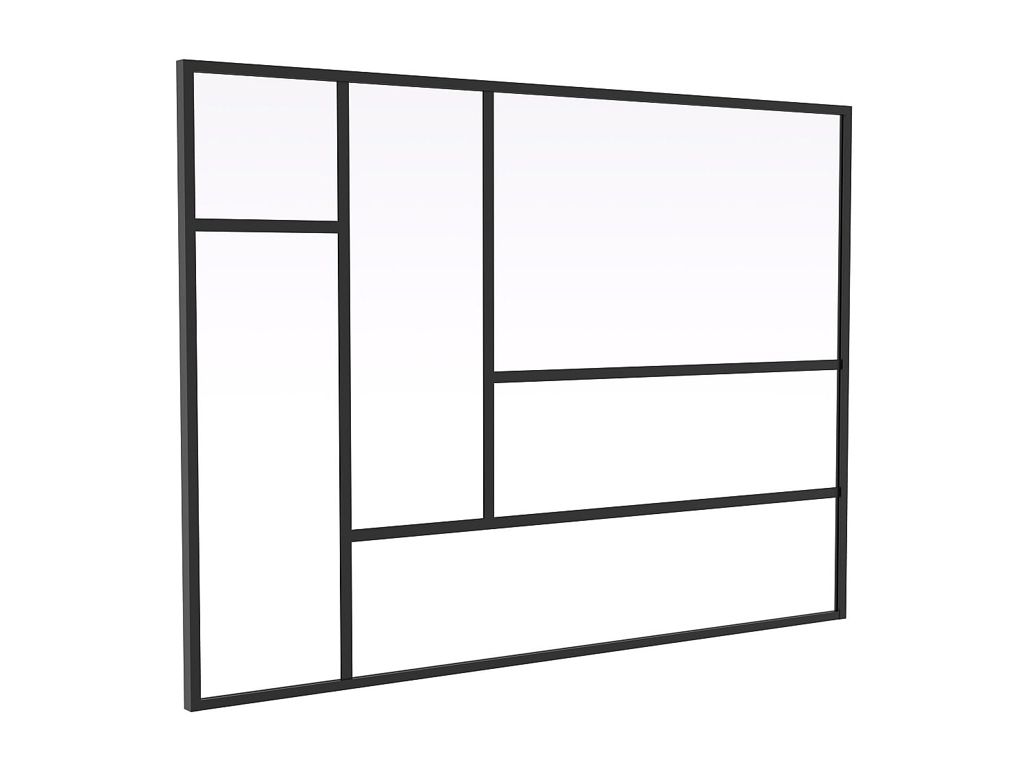 Vente-​unique - Verriére Atelier Design en Aluminium thermolaqué 180x130 cm - Noir - ARTENA
