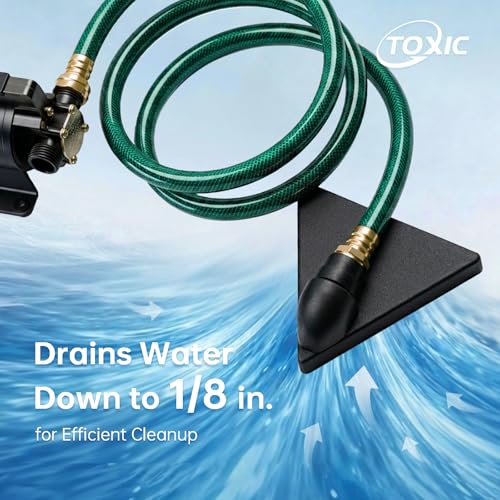 Image of 12V Water Transfer Pump 330GPH Self-Priming Utility Pump with Battery Clamps Hose Kit Portable Electric Non-Submersible Pump for RV Marine Garden Pool Basement Emergency Water Removal