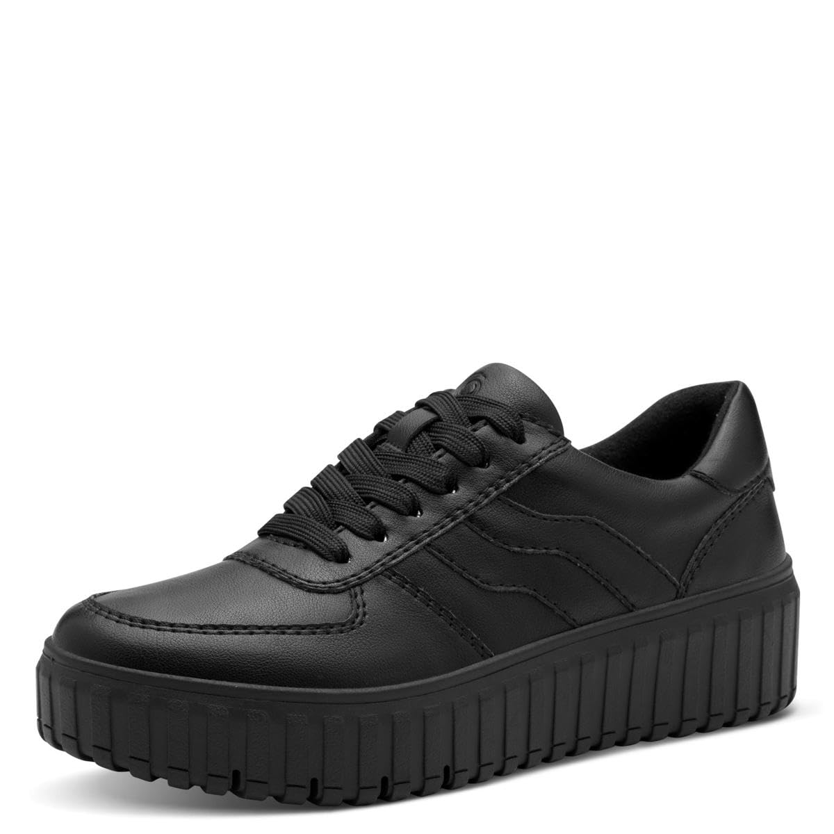 Jana Women’s Platform Sneakers with Zip Vegan, Black Uni, 6,5 UK