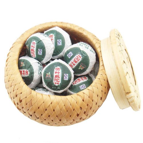 Packed in Bamboo Basket Extra Grade Lotus Small Tuo Tea 25 Pcs