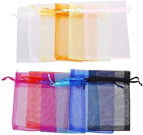 FINGOOO Organza Gift Bag Wedding Party Favor Bags Jewelry Drawstring Pouches Party Supplies