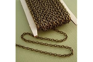 3x2x0.6mm Antique Bronze Round Cable Chain for Steampunk Jewelry Designs