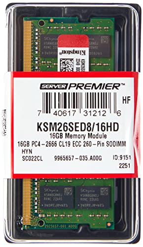 Kingston Server Premier SO DIMM DDR4 2666 MHz ECC CL19 DR X8 - vue 5
