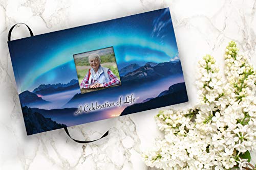 Image of Aurora Celebration of Life Funeral Guest Book for Memorial Service