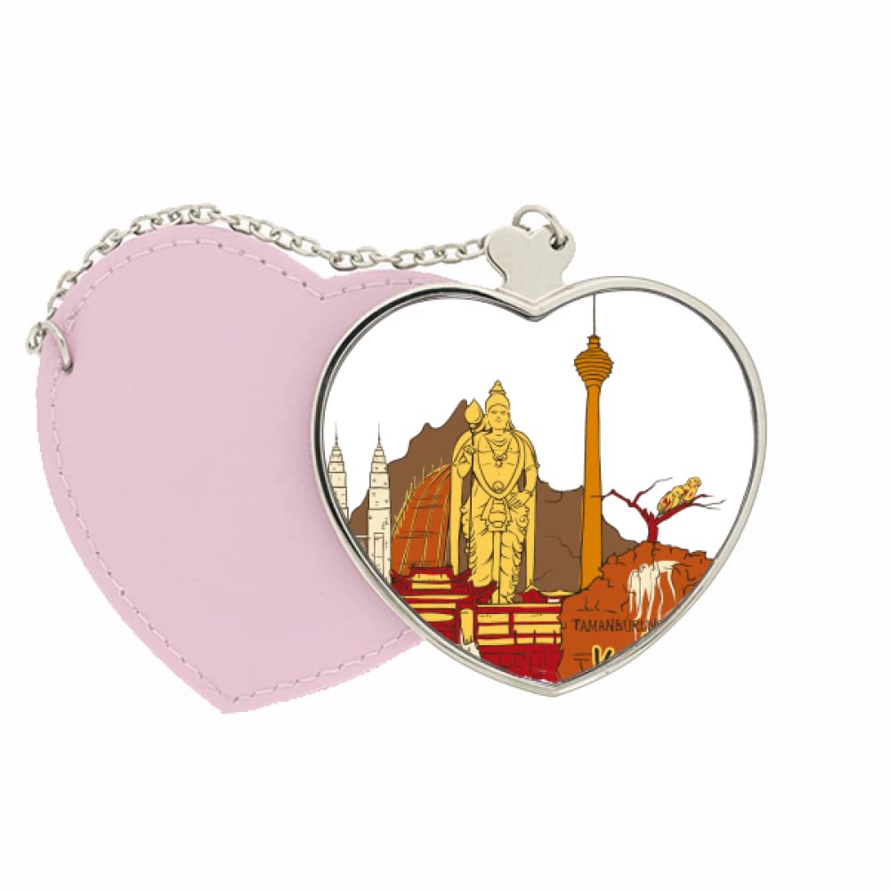 DIYthinker Malaysia Kuala Lumpur Watercolor Mirror Travel Purse Makeup Heart Pink