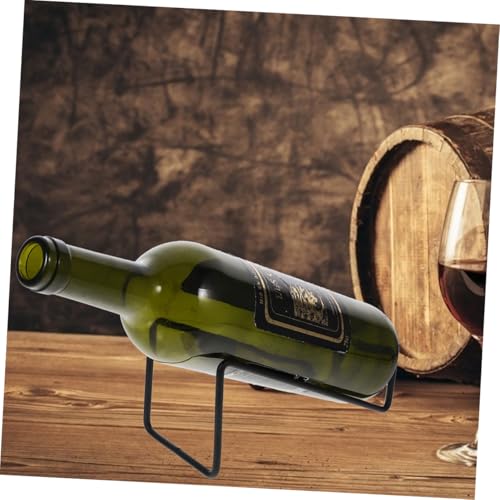 Soporte para botellas de vino de hierro versátil 3 piezas miniatura 4