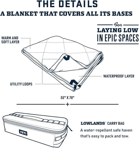 YETI Lowlands Blanket, Multi-Use Blanket with Travel Bag, Venom - image 2