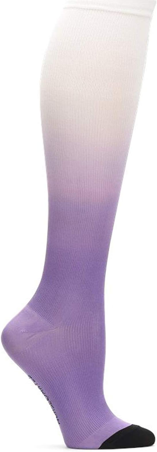 Nurse MatesEKG Heart and Holiday Compression Trouser Socks, Ombre Purple, One Size