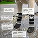 BEAUTYZOO Anti Slip Dog Socks Boots to Prevent Licking Paws, Waterproof Dog Shoes for Winter Snow/Hot Pavement, Grippy Socks with Double Straps for Hardwood Floors, Booties for Small Medium Large Dogs