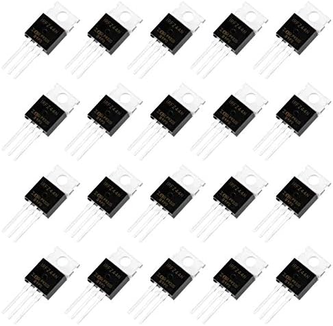 Fumanduo 20 PCS N Channel Rectifier, IRFZ44N Transistor Power MOSFET Transistor 3 Pin Voltage Regulator Transistors High Power Matched Audio Transistor for Home, Industry and DIY