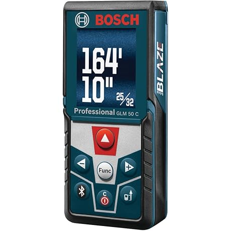 BOSCH GLM 50 C 165 Ft Laser Distance Measure: Precision Measurement with Bluetooth Connectivity