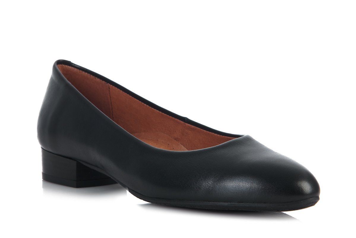 Aerobics BL5598 Black Leather Cabin Shoe/Crew Shoe with Padded in Sole