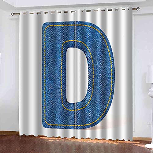 Rideaux occultants 100% polyester à oeillets thermique phonique bleu d - 2
