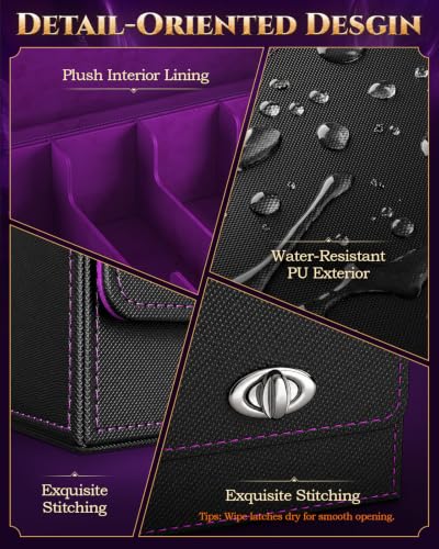 Image of MoKo Trading Card Storage Box for MTG, 3900+Capacity, Black Purple