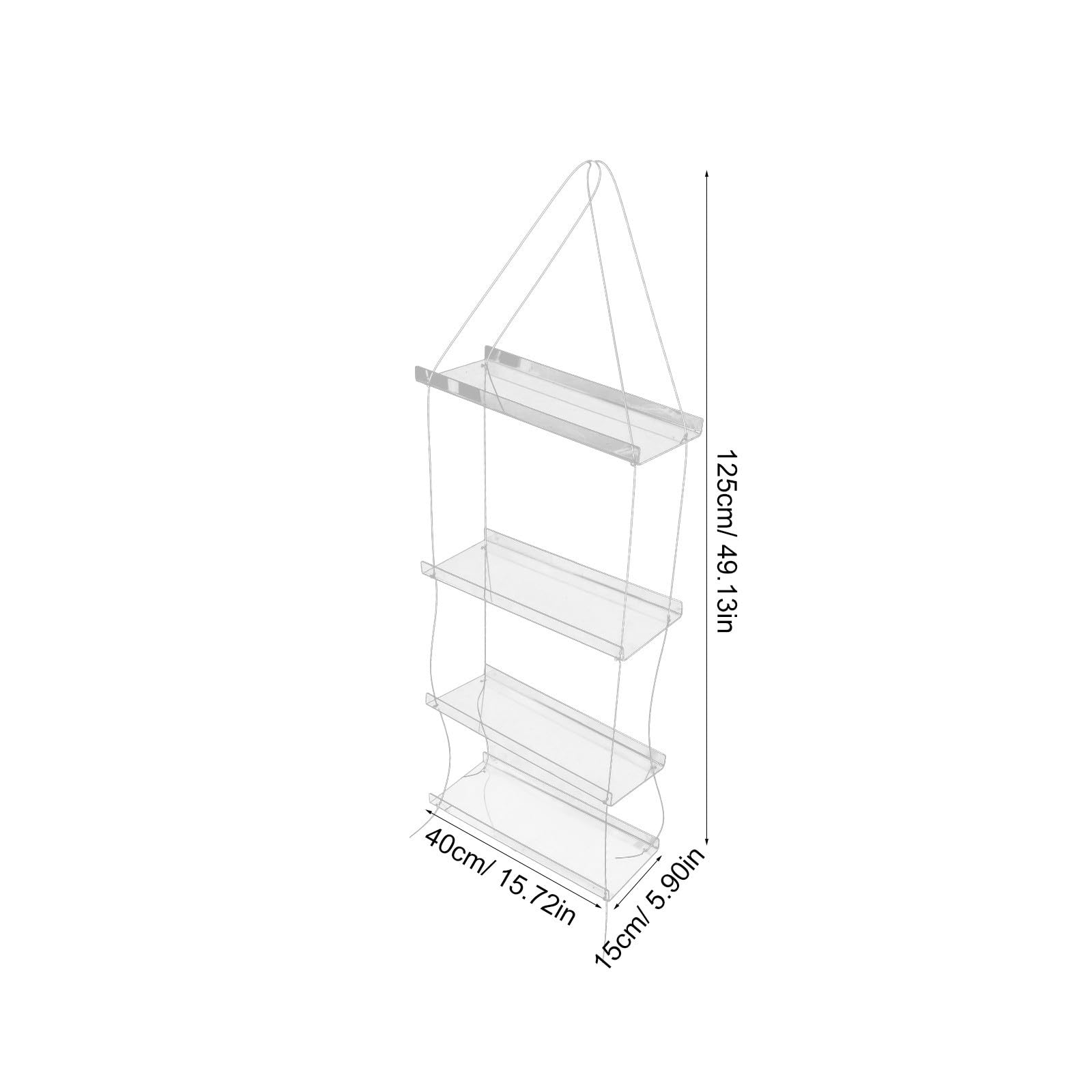 TOYANDONA Support Suspendu pour Plantes à Fenêtre en Acrylique 4 Niveaux