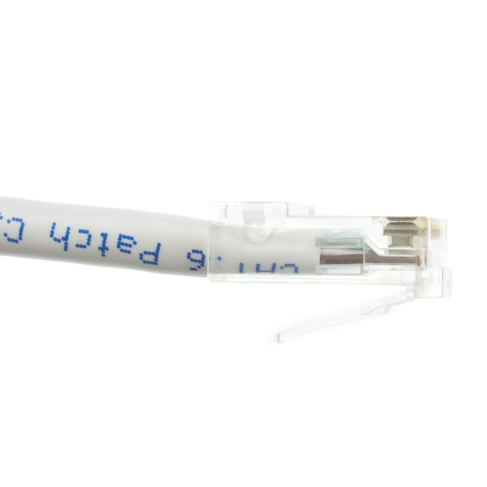 Cat6 biały kabel krosowy Ethernet, bez butów, 30,5 m