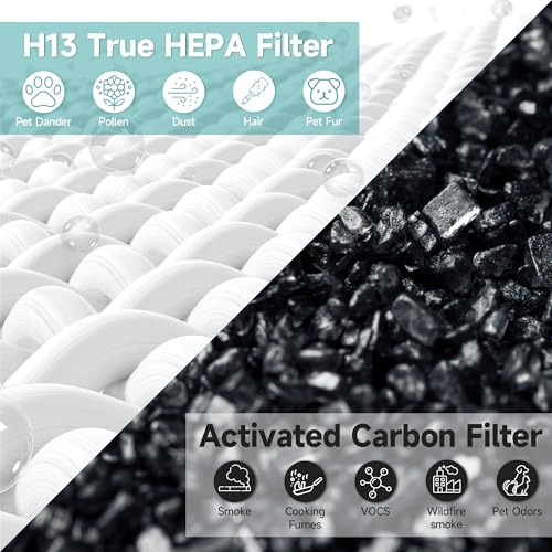 Image of Europa Replacement Filter Compatible with Afloia Europa Air Purifier, 3-in-1 H13 True HEPA Filter with Activated Carbon, 4 Pack